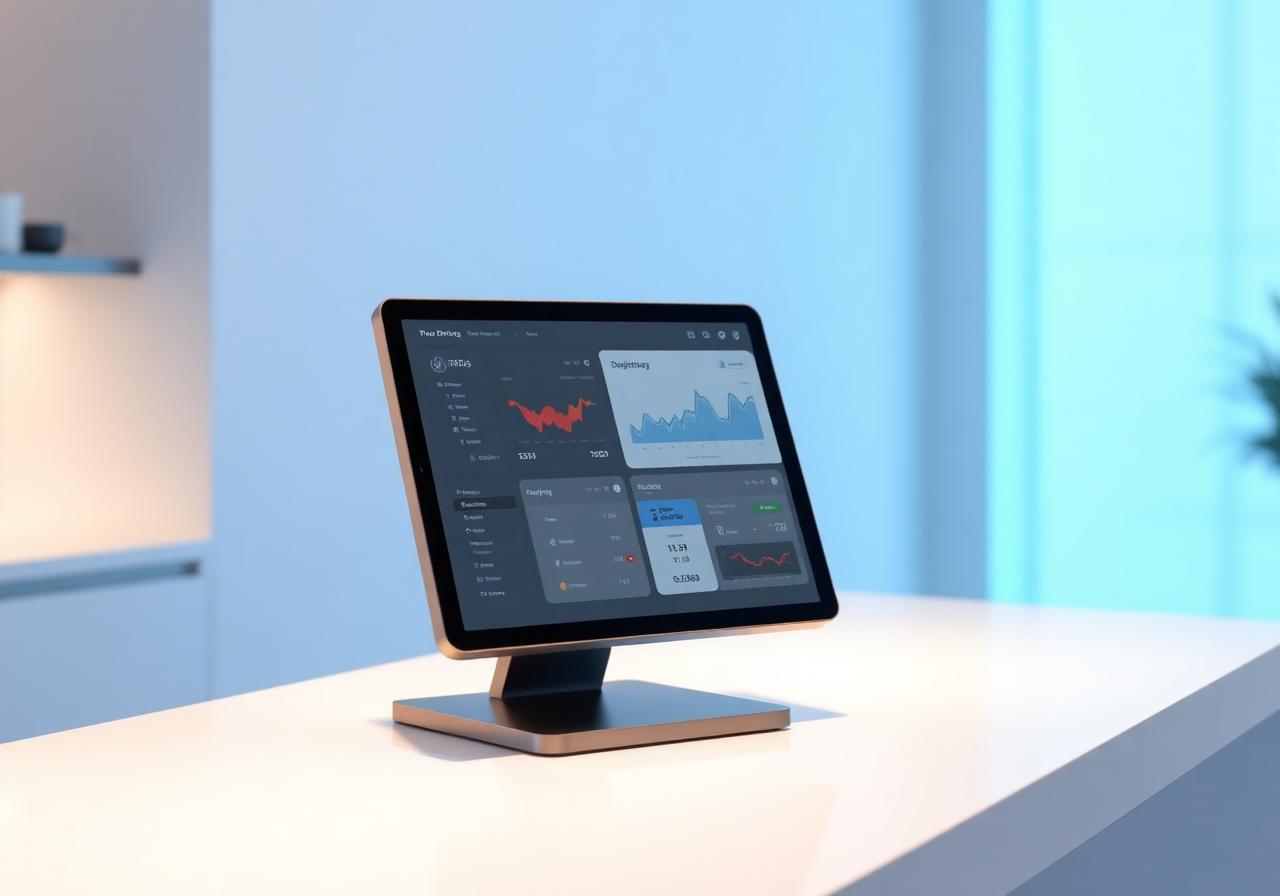 Modern point-of-sale system with analytics dashboard
